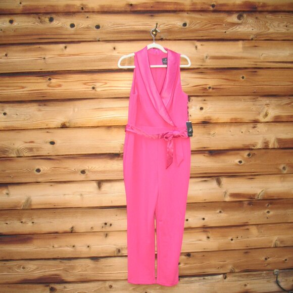 NWT Adrianna Papell Tuxedo Jumpsuit Size 12 - Picture 5 of 13